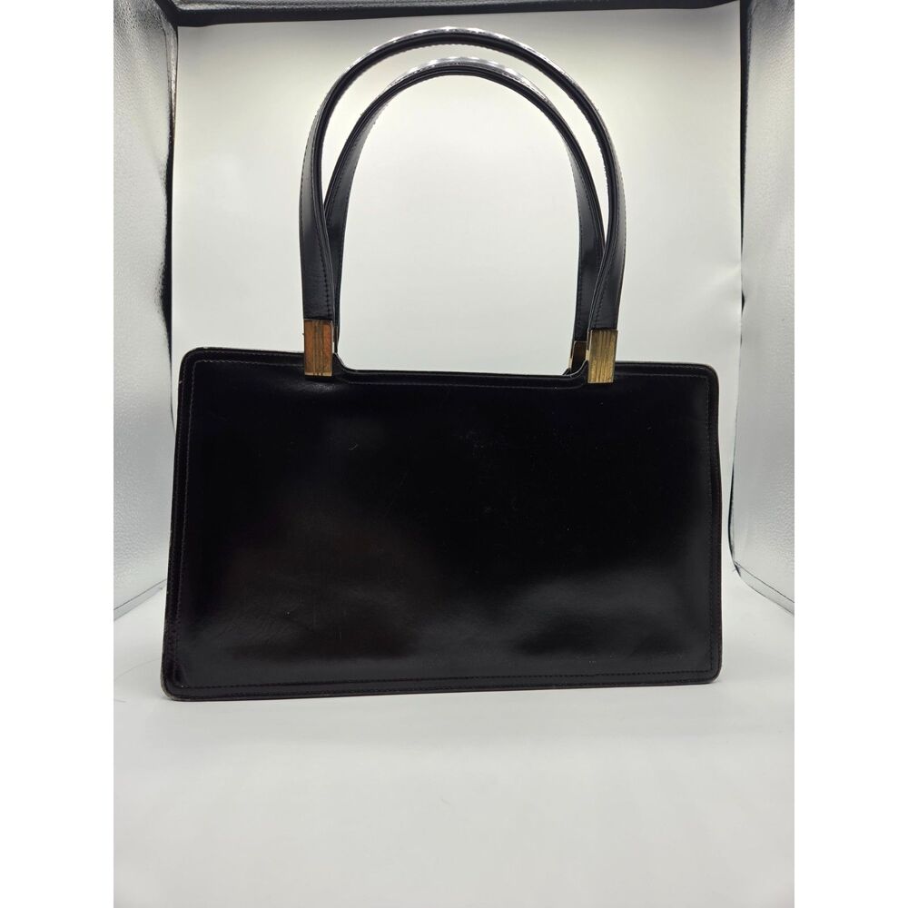 Vintage Mid-Century B. Foreman & Co. Handbag in Black Patent Leather